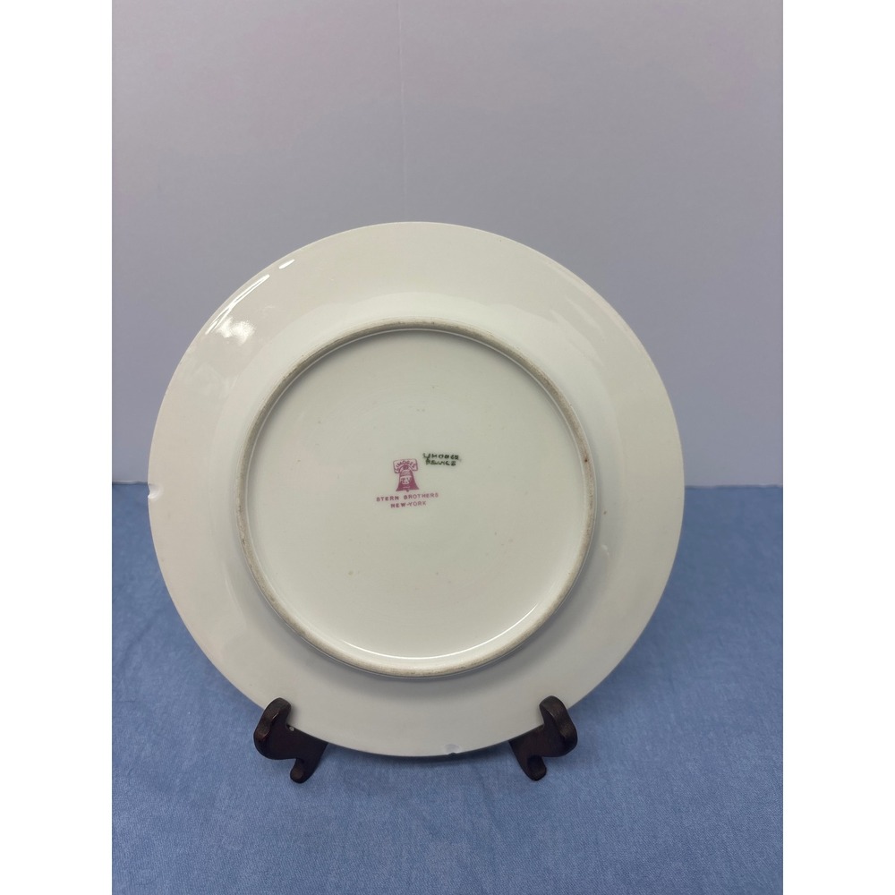 Limoges France Salad Plates Set of 4 White Floral T.V. Stern Brothers - Picture 2 of 5